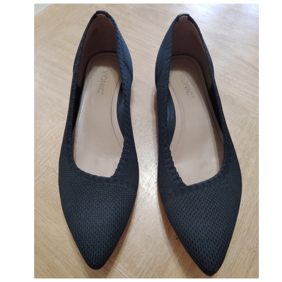 Vionic Shoes - Vionic Dahlia Black Knit Ballet Skimmer Flats Size 7.5